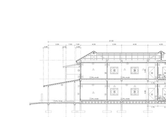 Floor plan designed building on the drawing.