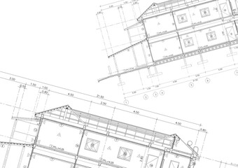 Floor plan designed building on the drawing.