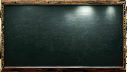 blank blackboard with chalk board, back to school background - obrazy, fototapety, plakaty