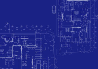 Floor plan designed building on the drawing.