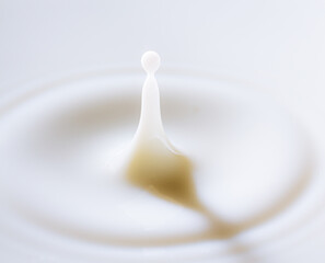 macro milk drop,milk drops with ripples,Drop on milk cream dairy product yoghurt milkshake texture swirl graphic design element for packaging flyer ad poster cream splash with ripple circle