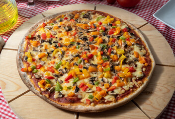 pizza with vegetables