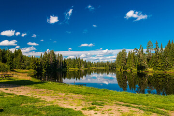 dreamy landscape at the Västerdal Älven in Sweden