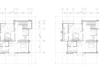 Floor plan designed building on the drawing.
