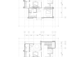 Floor plan designed building on the drawing.
