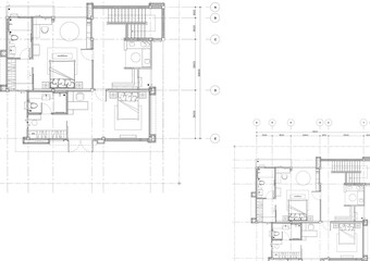 Floor plan designed building on the drawing.

