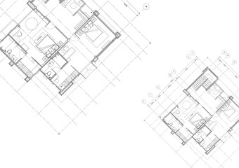 Floor plan designed building on the drawing.
