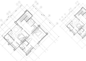 Floor plan designed building on the drawing.

