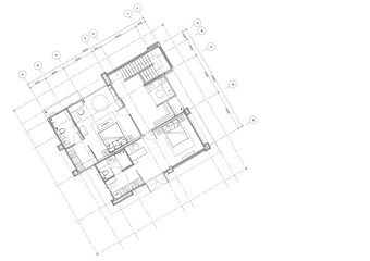 Floor plan designed building on the drawing.
