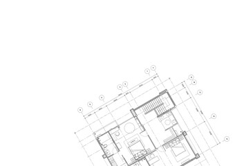 Floor plan designed building on the drawing.
