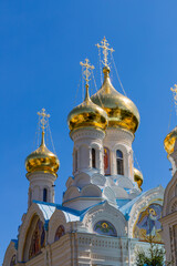 Karlovy Vary, Czech Republic - Aug 7, 2022, Orthodox Church of St. Peter and Paul