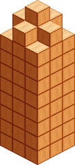 wooden cubes isometric for child learning, wood cubes sample, 3d cubes wood for logic counting of preschool children, block wooden square for mathematical game kids