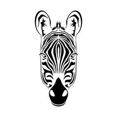 Zebra head, Animal face isolated on white background vector Illustration. Graphic Design for logo. wildlife and fauna zoo © Narek