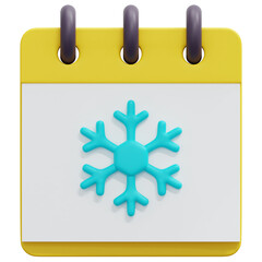 calendar 3d render icon illustration
