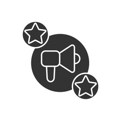  Influencer marketing glyph icon. Social media marketing. Endorsements and product placement from influencers. Digital marketing concept.Filled flat sign. Isolated silhouette vector illustration