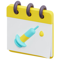 calendar 3d render icon illustration