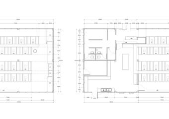 Floor plan designed building on the drawing.