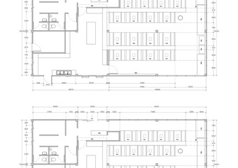Floor plan designed building on the drawing.