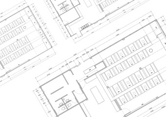 Floor plan designed building on the drawing.