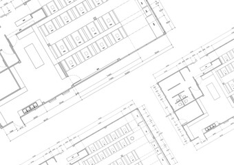 Floor plan designed building on the drawing.