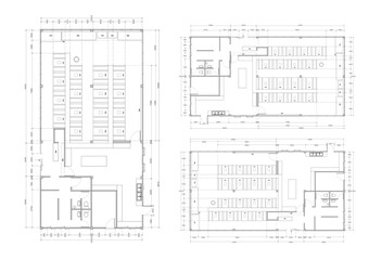 Floor plan designed building on the drawing.