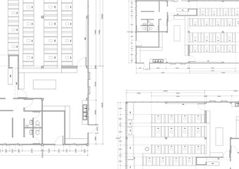 Floor plan designed building on the drawing.