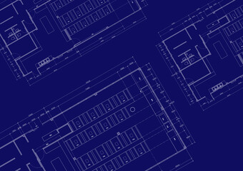 Floor plan designed building on the drawing.