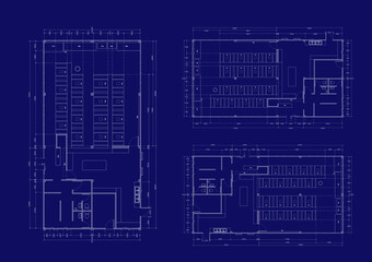 Floor plan designed building on the drawing.