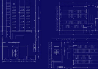 Floor plan designed building on the drawing.