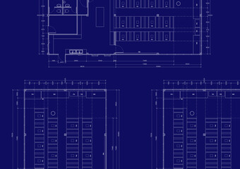 Floor plan designed building on the drawing.