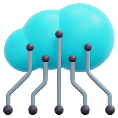 cloud data 3d render icon illustration