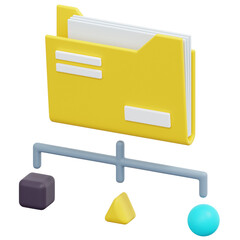 data classification 3d render icon illustration