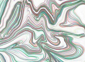 Marble background with green and red veins on a white background. For interior decoration, etc.