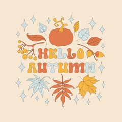Autumn simple minimalist background with a leaf. 