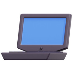 laptop computer 3d render icon illustration