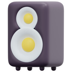 loudspeakers 3d render icon illustration