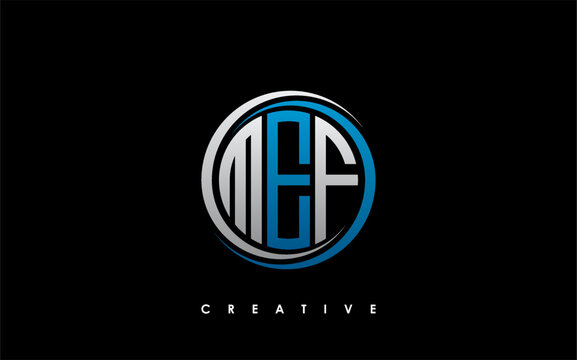 MEF Letter Initial Logo Design Template Vector Illustration