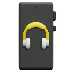headphones 3d render icon illustration