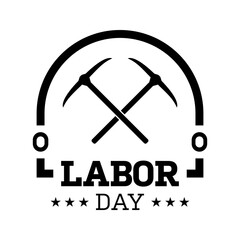 Happy Labor Day banner isolated on white background