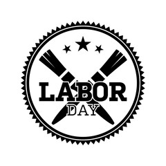 Happy Labor Day banner isolated on white background