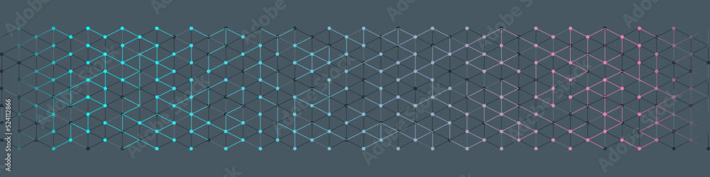 Aufkleber geometry poligonal molecular structures in technology background science style digital futuristic mi
