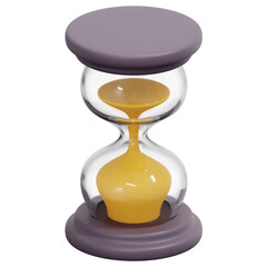 hourglass 3d render icon illustration