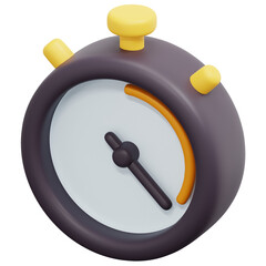 stopwatch 3d render icon illustration