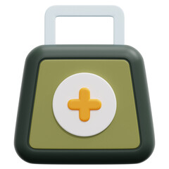 Obraz premium first aid kit 3d render icon illustration