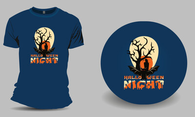 Midnight Hour with Vampire and Witches t shirt design