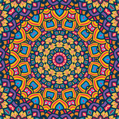 Abstract festive colorful floral vector ethnic tribal pattern and Doodle vintage Violet lace Doodle Ethnic Festive Abstract Vector Pattern