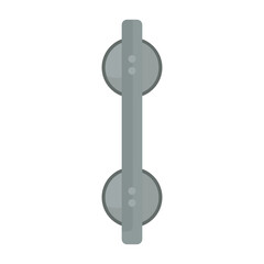 Door handle and doorknob latch with window. Brass round knob and room lock isolated office icon vector illustration. Vintage gold house security furniture and entrance keyhole cartoon