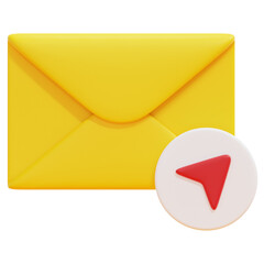 send mail 3d render icon illustration