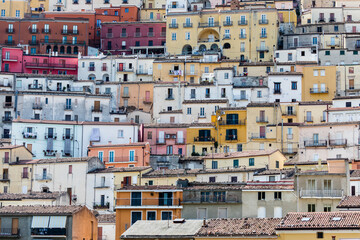 Panorama di Calitri, campania, italia