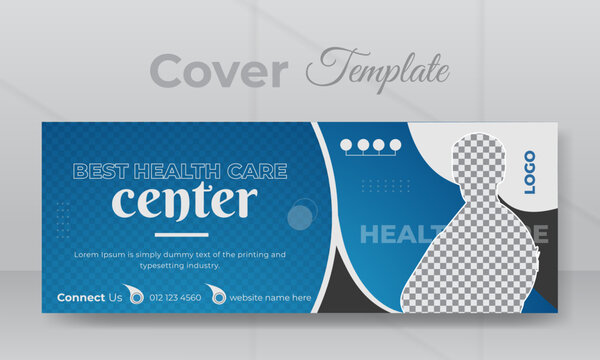 Facebook medical cover or a healthcare banner template.